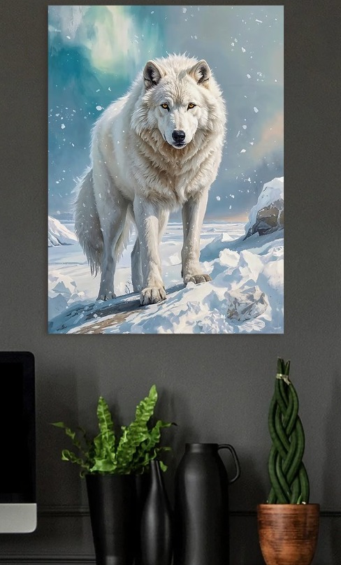 Frostbound Sentinel — metal poster wall art by Lineer